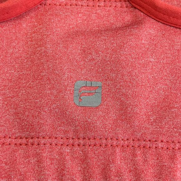 Fabletics Ayni Breathable Compression Pink Coral Sports Bra - Picture 3 of 5